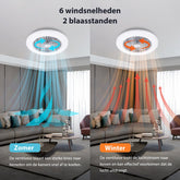 Plafondventilator met verlichting - Plafondlamp met ventilator -  Dimbaar - Ø49cm - Aigostar •